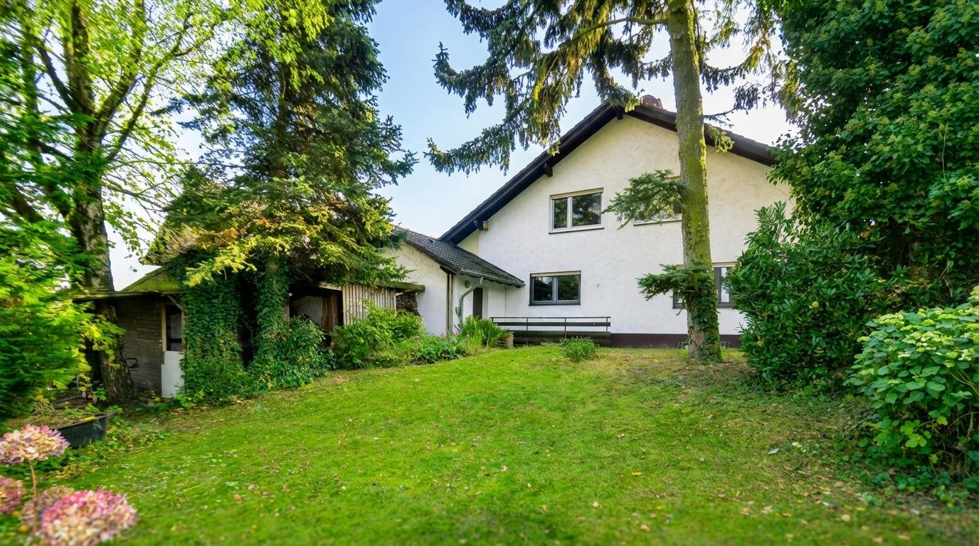 Rückansicht des Hauses