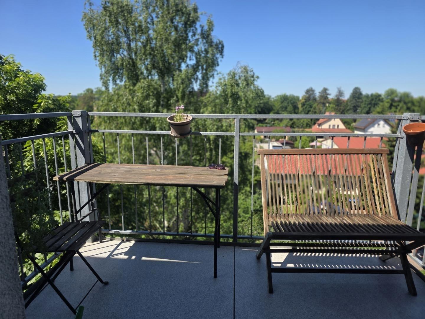 Balkon Gartenseite