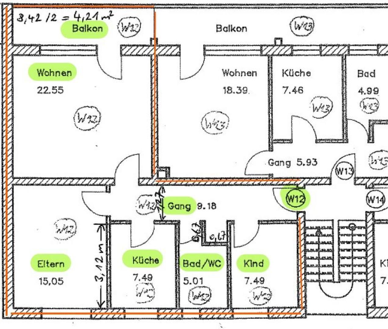 Grundriss 3. OG Links 