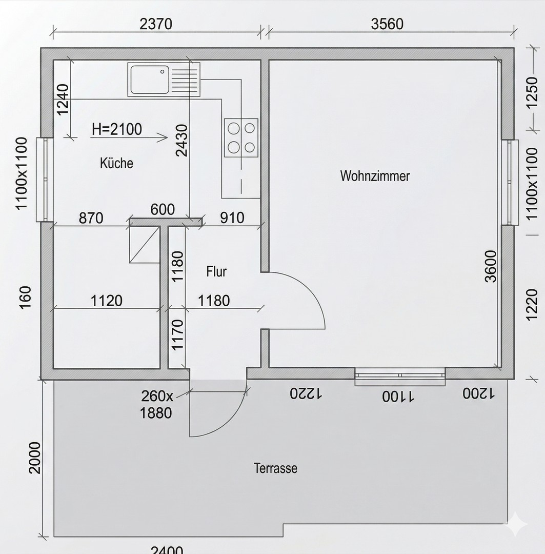 Grundriss Bklockhaus 1