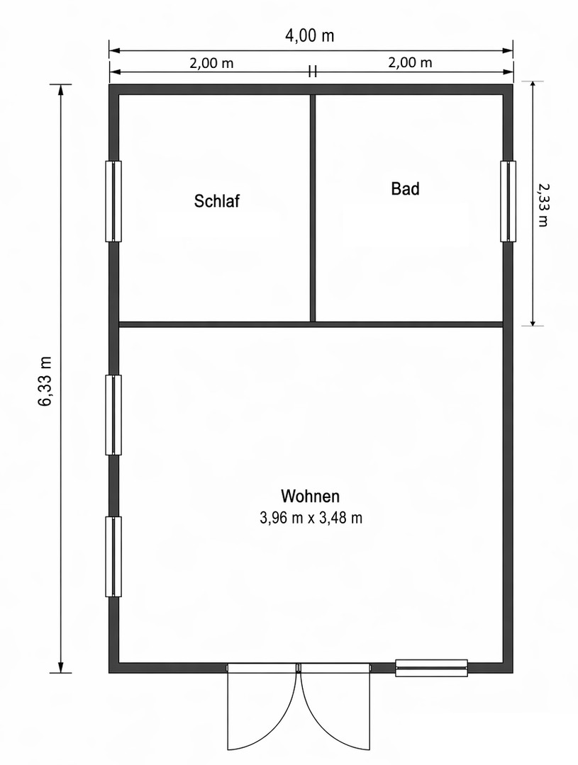 Grundriss Blockhaus 2