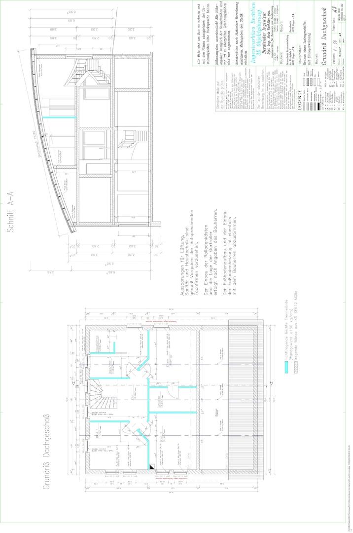 Grundriss Haupthaus Dachgescho