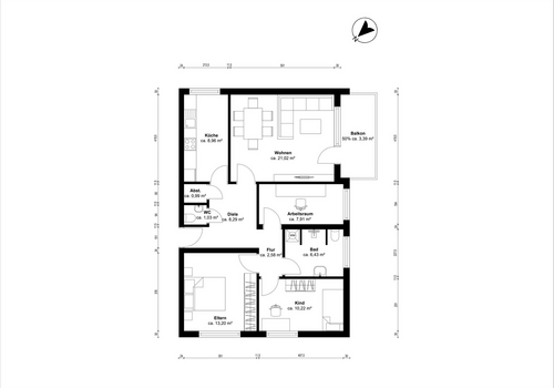 Grundriss Wohnung