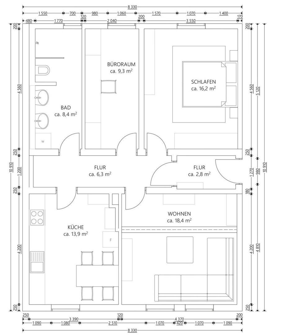 Grundriss Einliegerwohnung