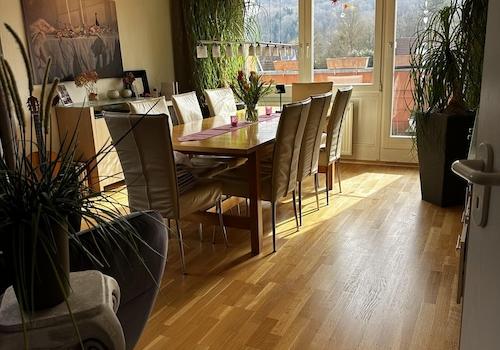 Wohnzimmer mit Zugang Loggia