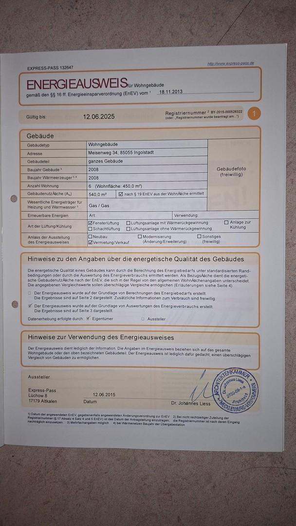 Energieausweis Seite 1