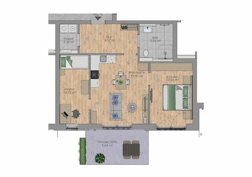 Haus II Wohnung 13 Grundriss