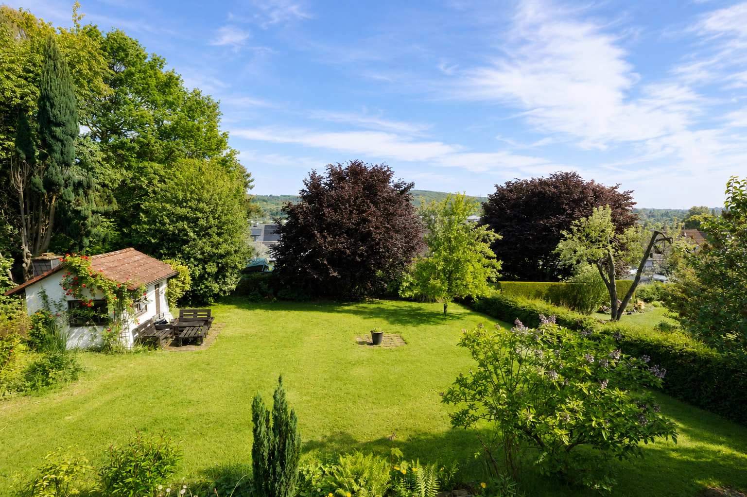 Der großzügige Garten