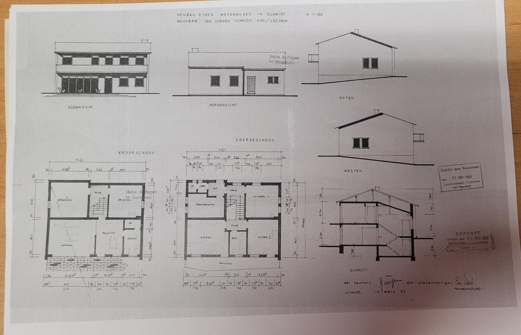 Grundriss, Schnitt