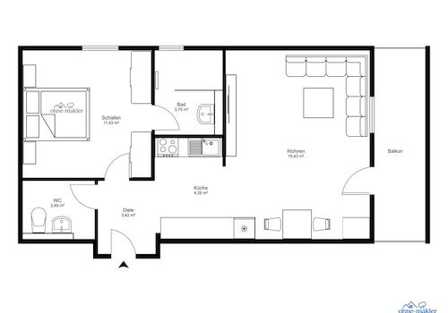 Grundriss Wohnung
