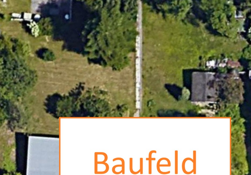 Draufsicht mit Baufeld