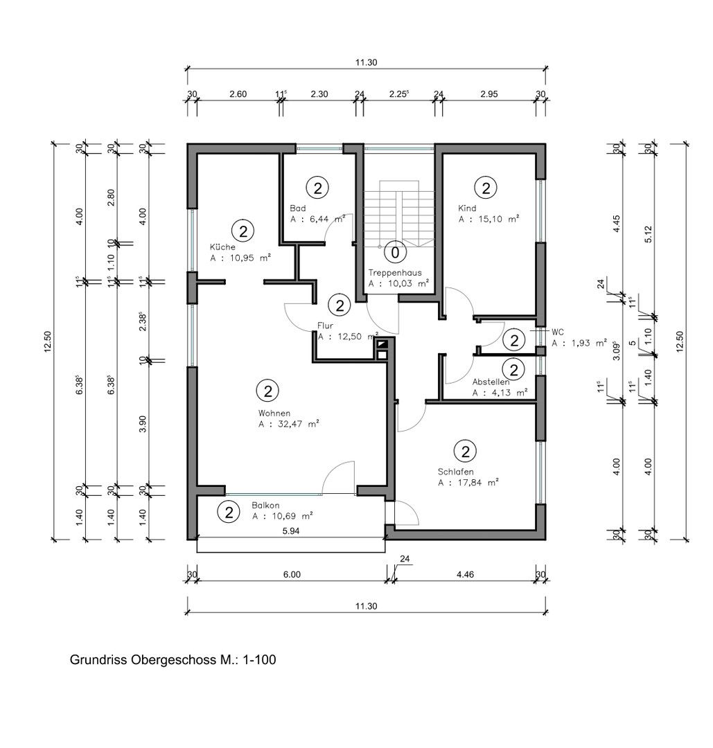 Grundriss Obergeschoss