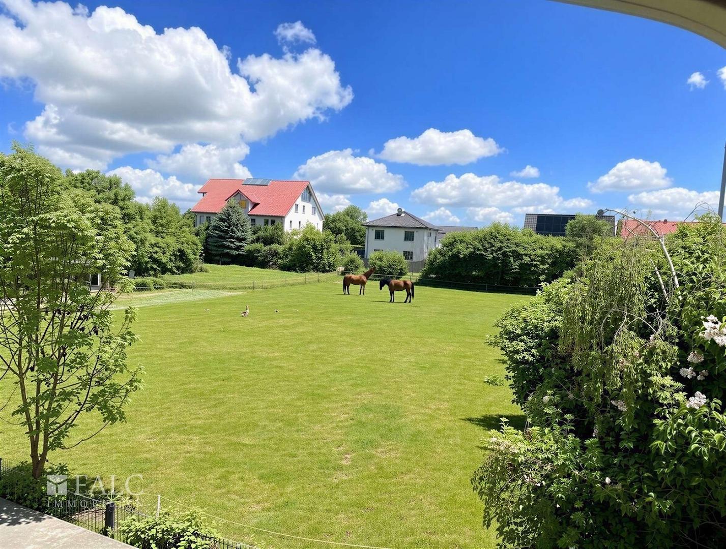 Blick aus dem Badezimmerfenster