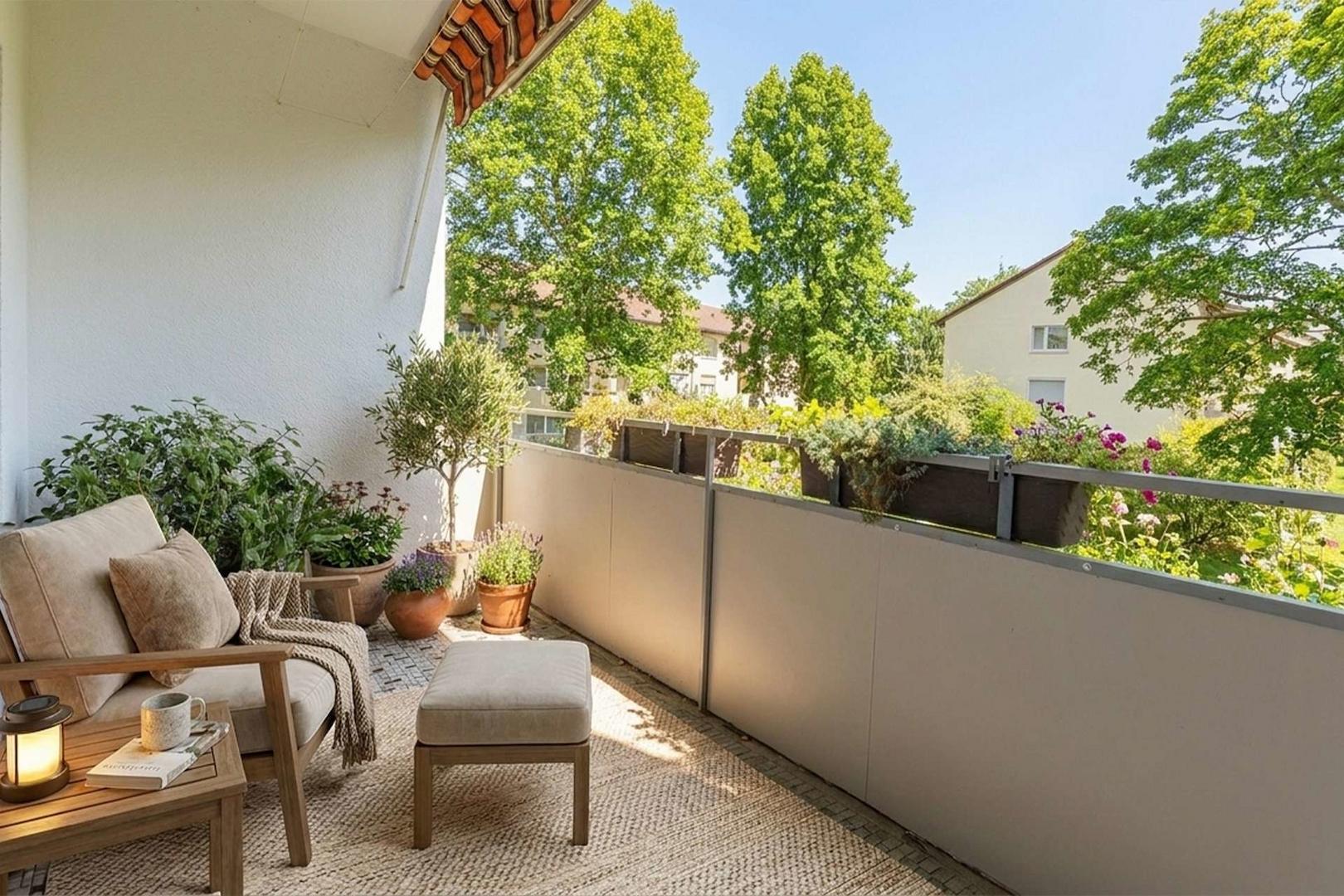 Balkon - digital nachbearbeitet aus Privatsphäregründen
