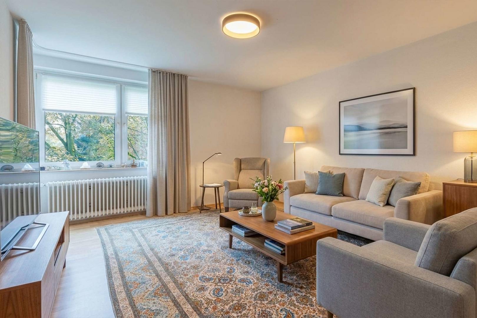 Wohnzimmer - digital nachbearbeitet aus Privatsphäregründen