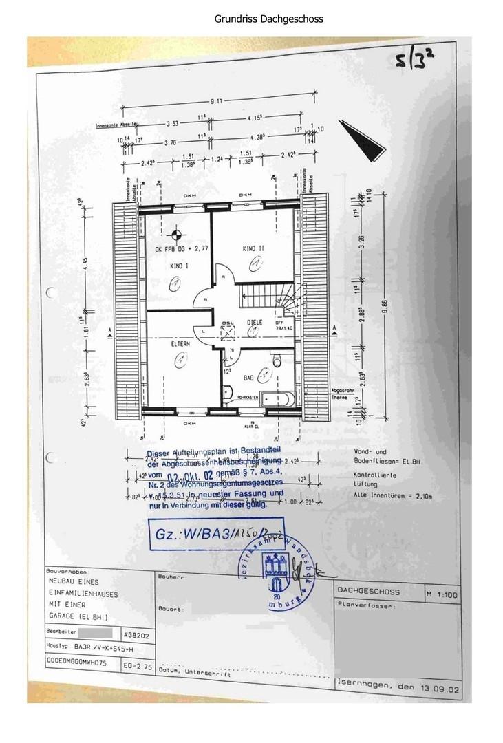 Grundriss Dachgeschoss