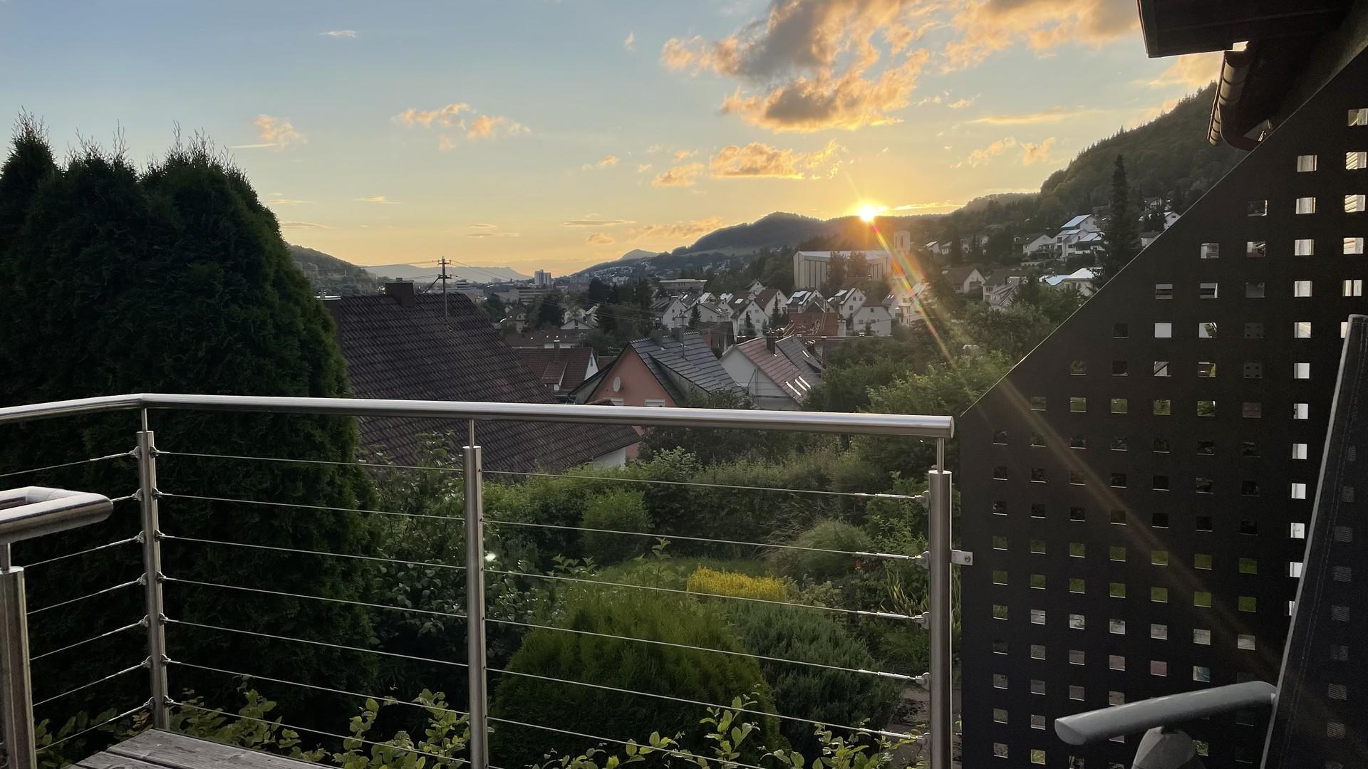 Sonnenuntergang Südbalkon