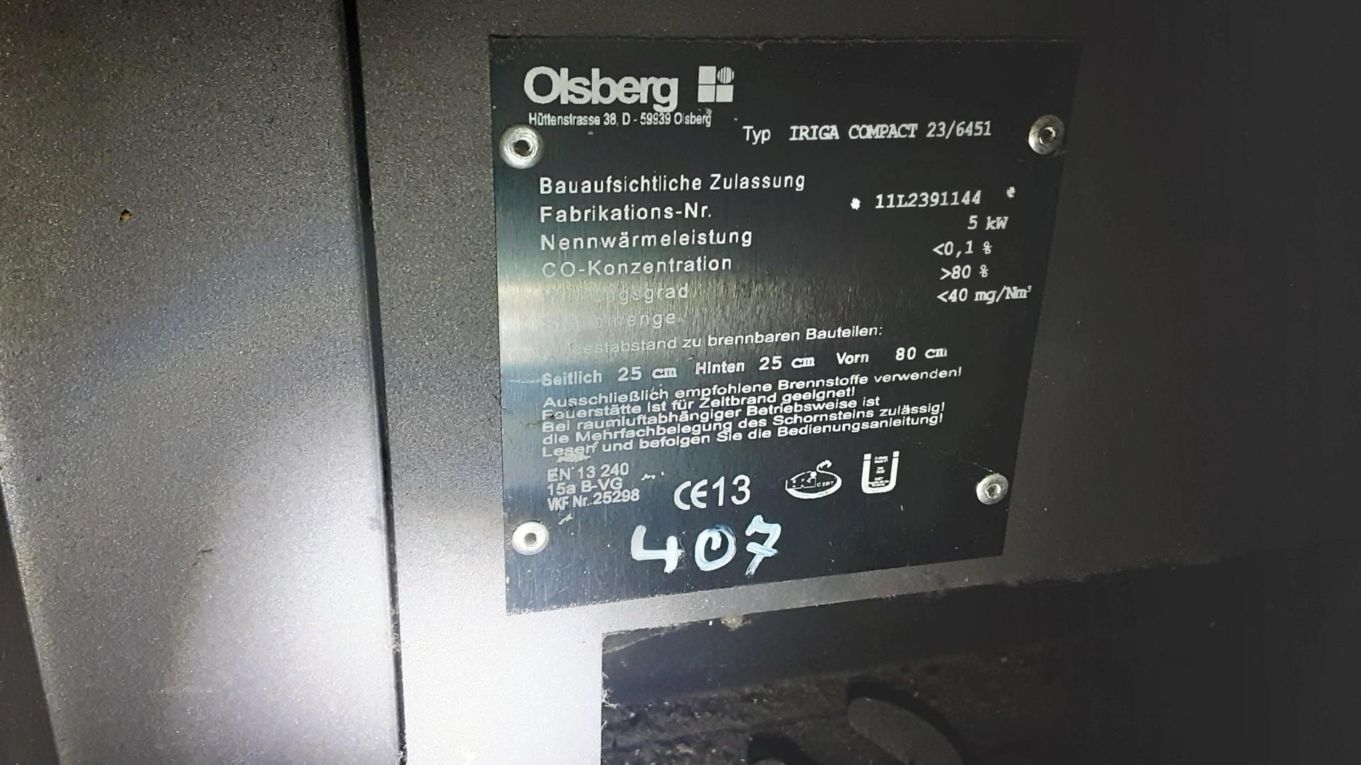 Typenschild Ofen EG