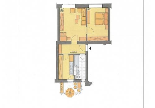 Grundriss mit Möblierung
