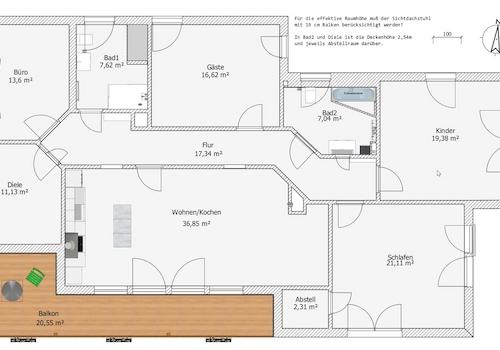 Grundriss der Wohnung