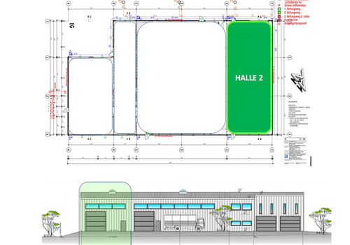 Grundriss Halle 2