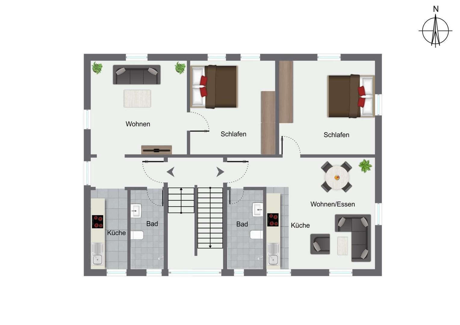 1 OG Wohnung 3 u 4