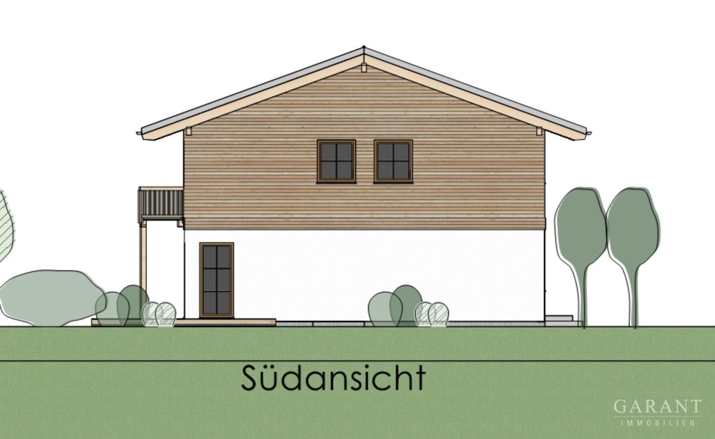 Doppelhaus Südansicht