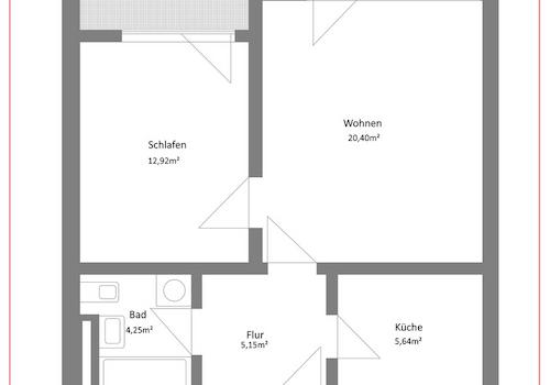 Grundriss WHG gezeichnet