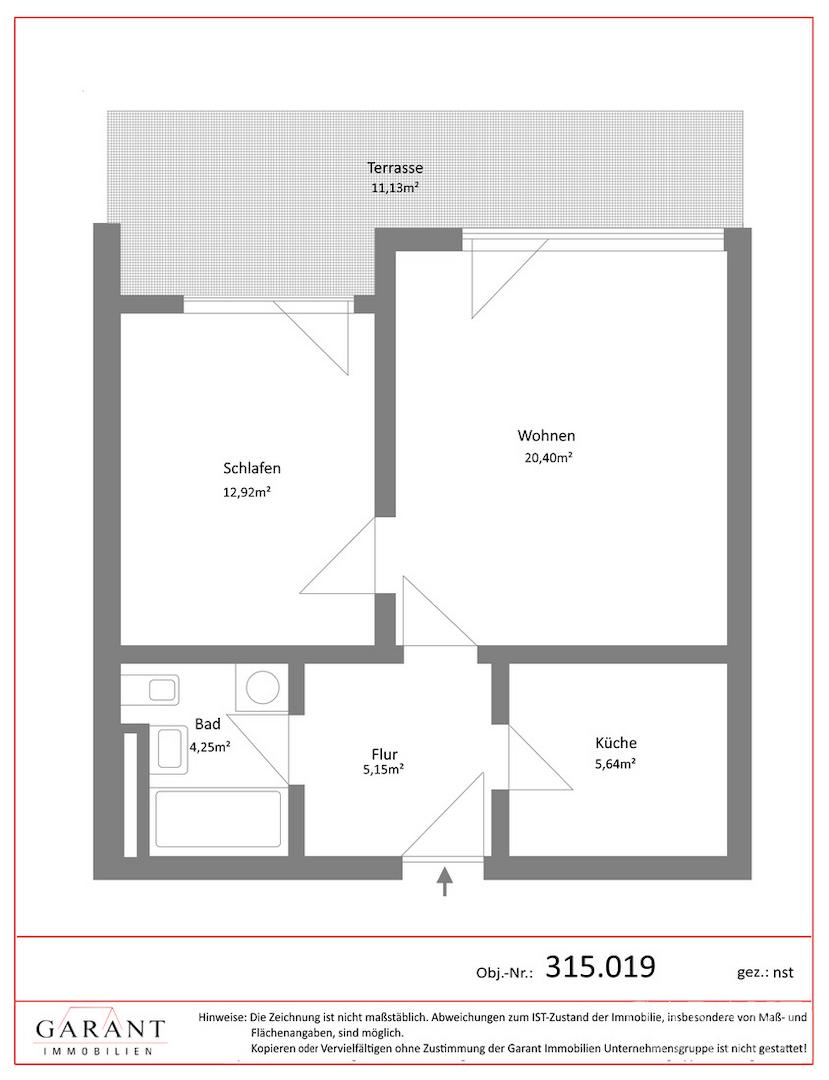 Grundriss WHG gezeichnet