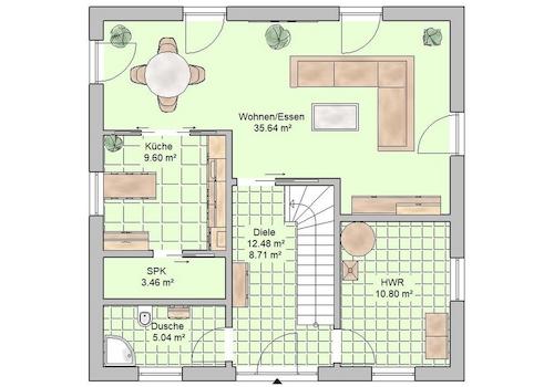 Grundriss Stadtvilla EG