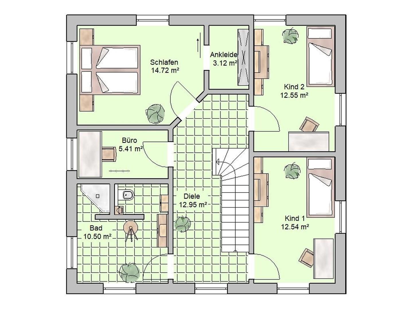 Grundriss Stadtvilla OG