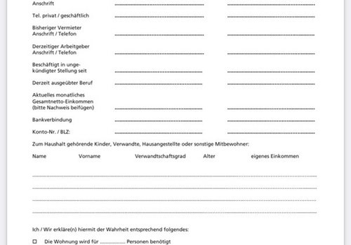 Selbstauskunft l