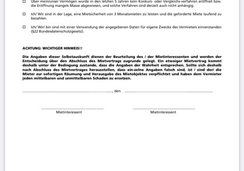 Selbstauskunft ll