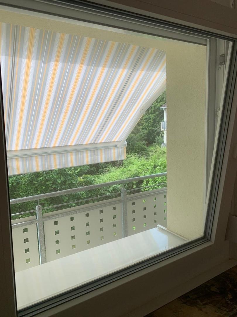 Balkon mit Markise