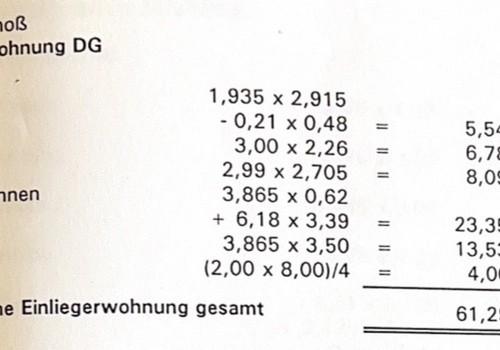 Wohnflächenberechnung
