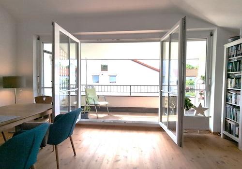 Blick auf Loggia