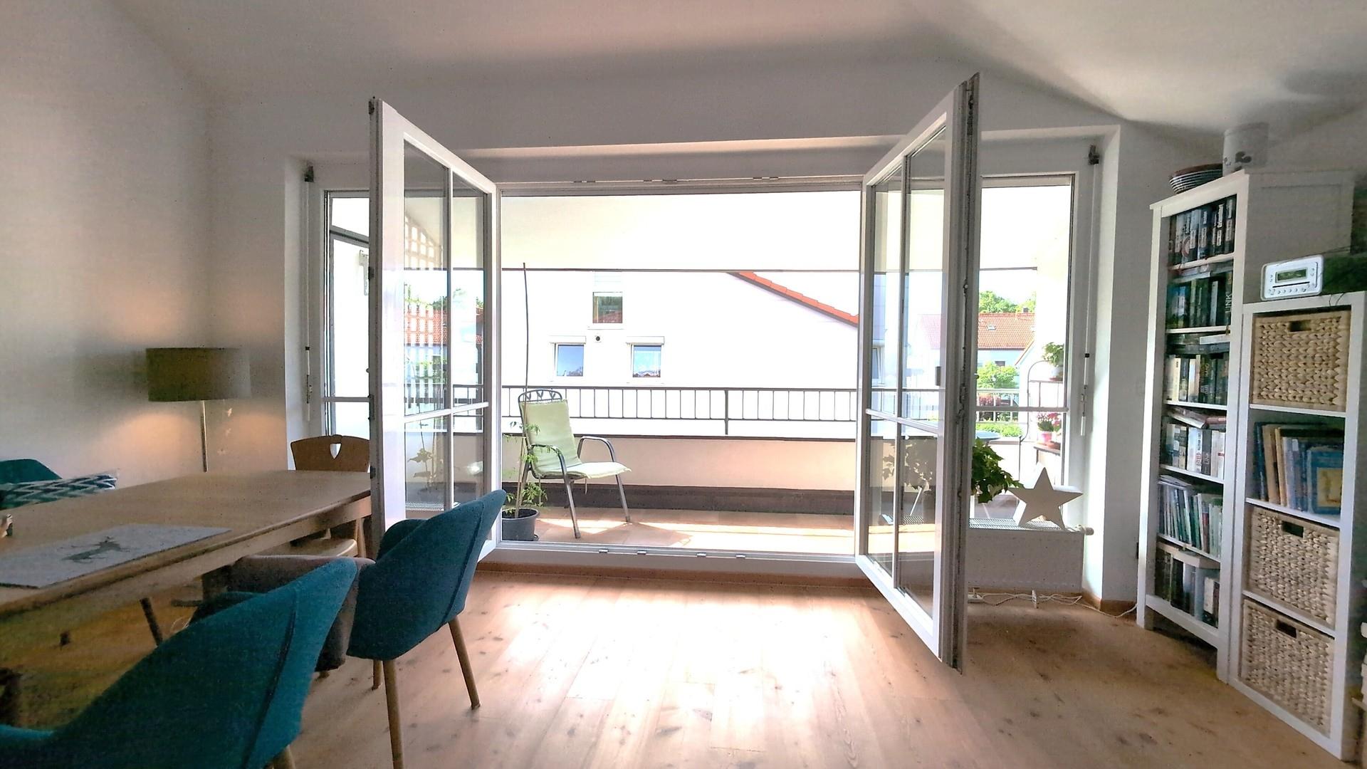 Blick auf Loggia