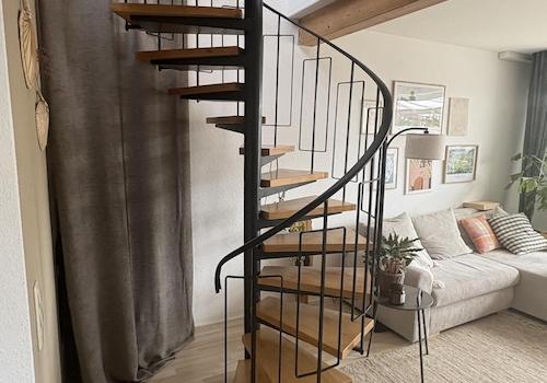 Wendeltreppe zum Schlafzimmer