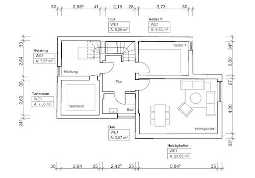 Grundriss Untergeschoss