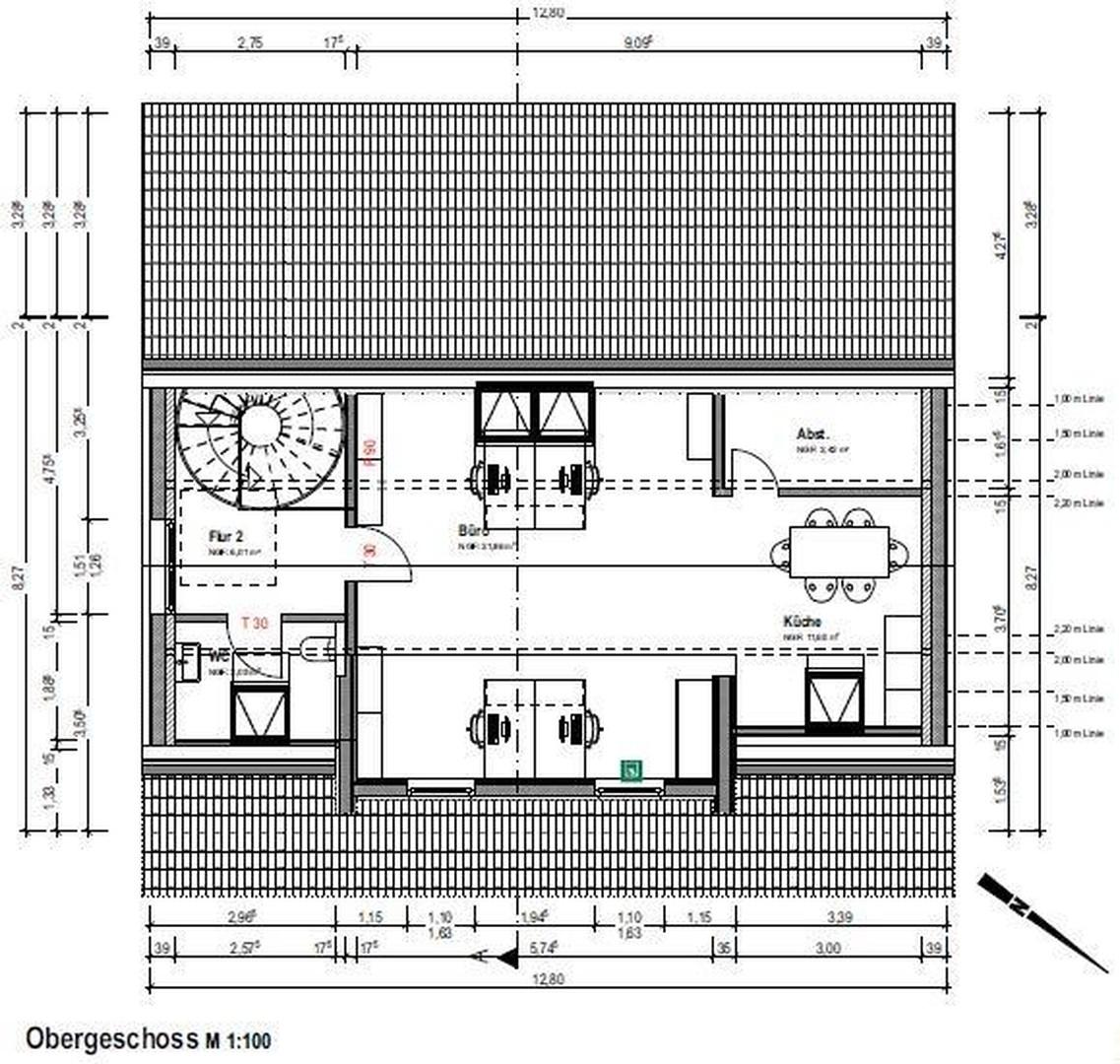 Entwurf Ausbau Büro DG