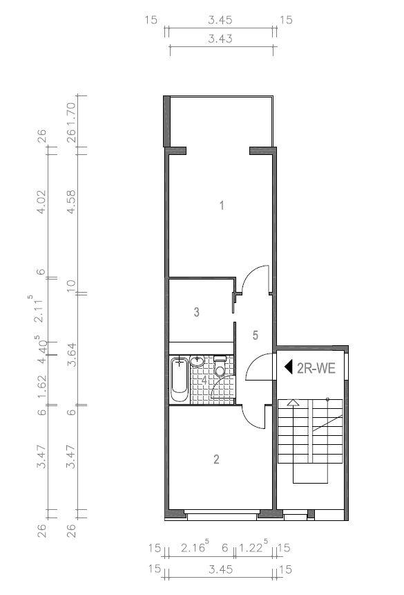 Grundriss vermaßt