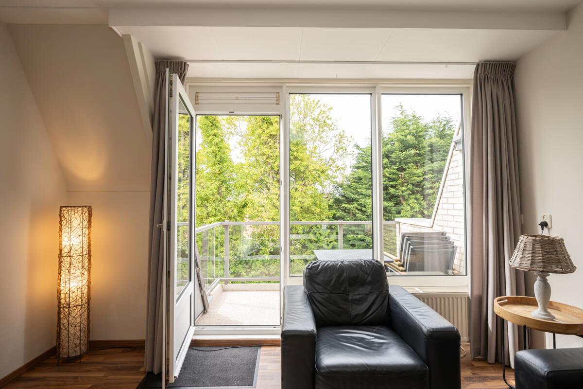 Blick zum Balkon