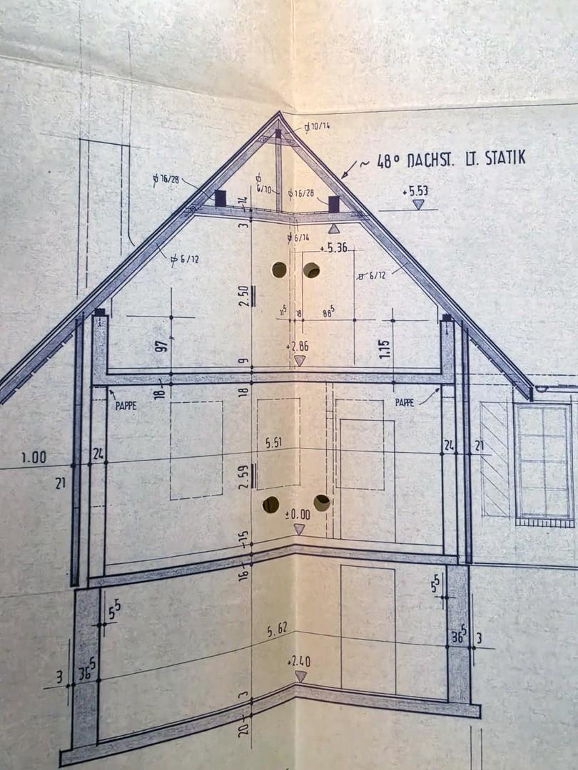 Plan Schnitt-Quergebäude