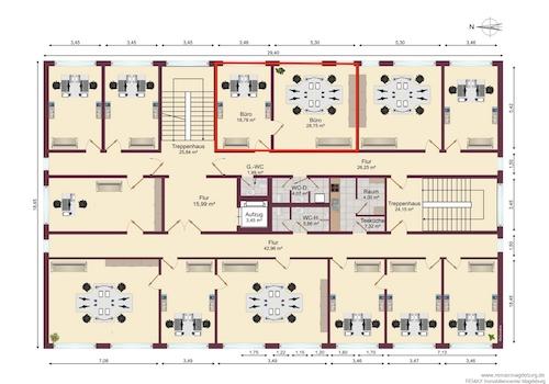 Grundriss Büro 
