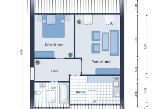 Grundriss DG - Wohnung 8