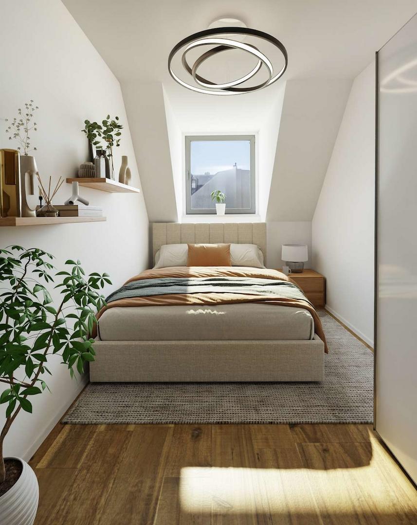 Schlafzimmer gestaged