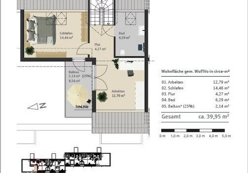 WE 25-Staffelgeschoss mit Balkon