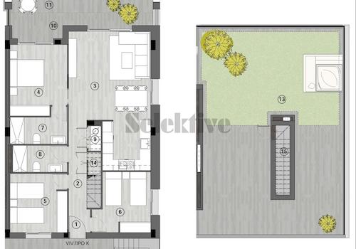Grundriss Bsp. - Penthouse