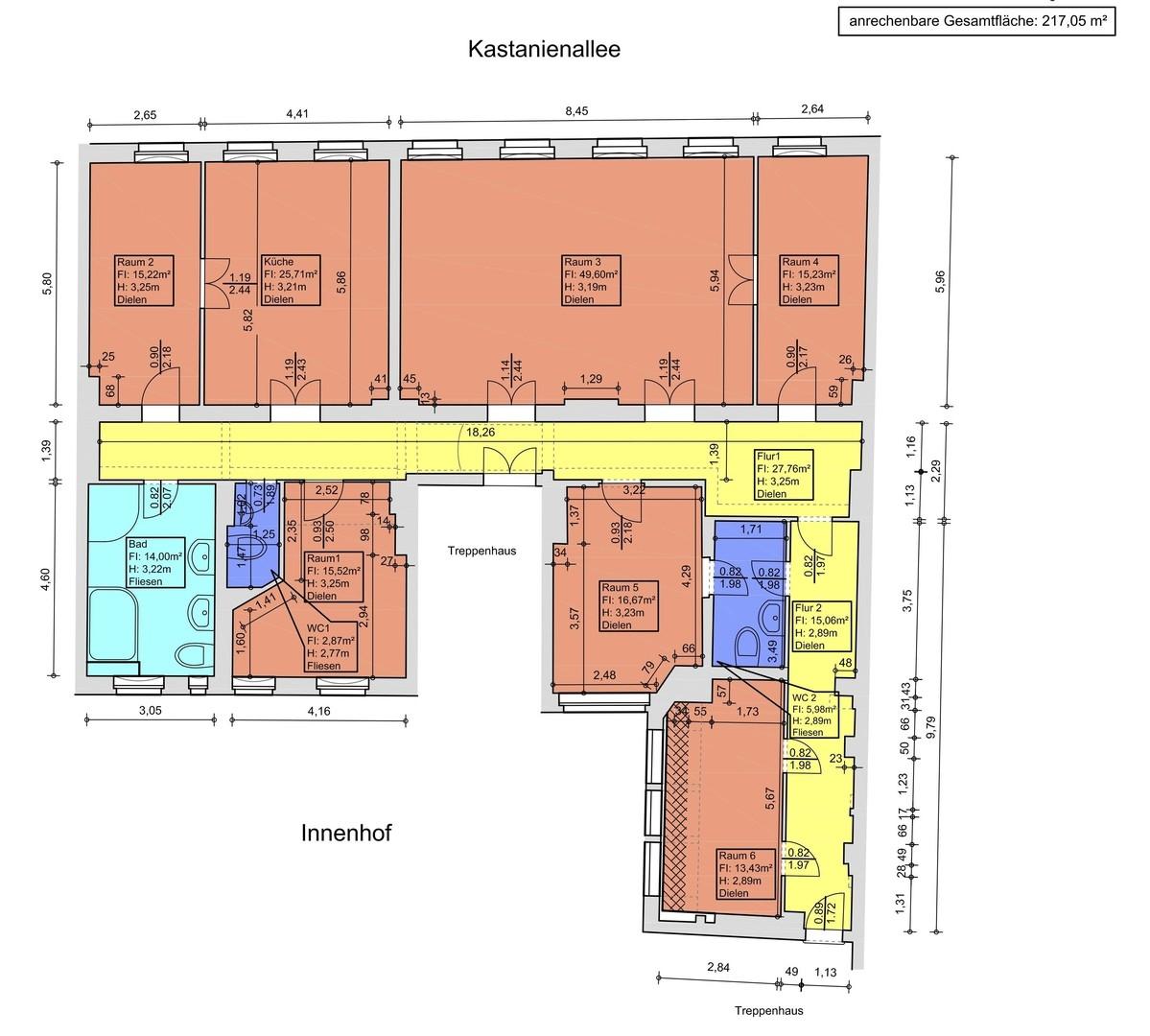 Grundriss der Wohnung
