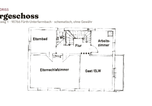 Grundriss Obergeschoss